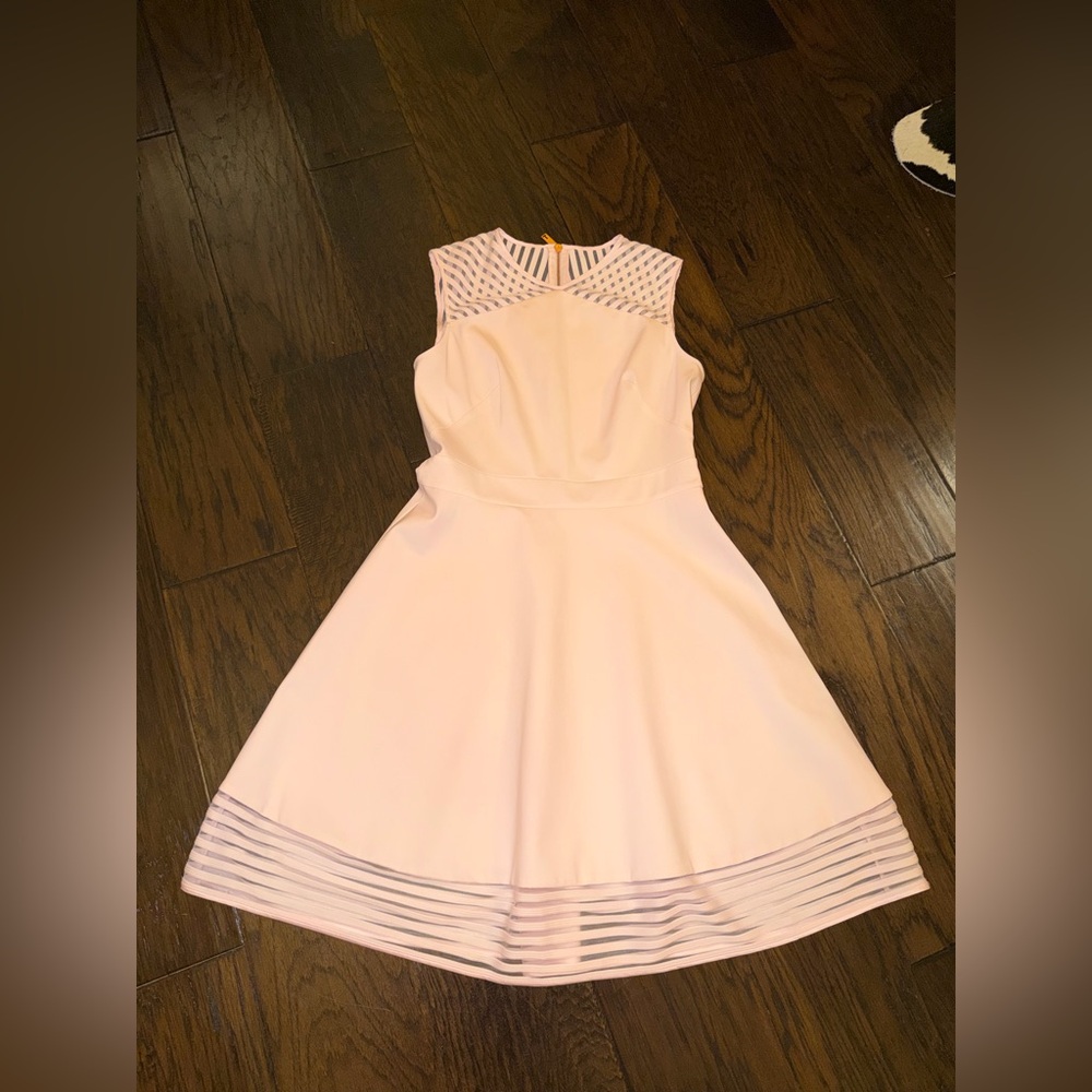 Ted Baker Women's Eleese Mesh Detail Skater Dress Size 3 US 8 - Picture 3 of 6